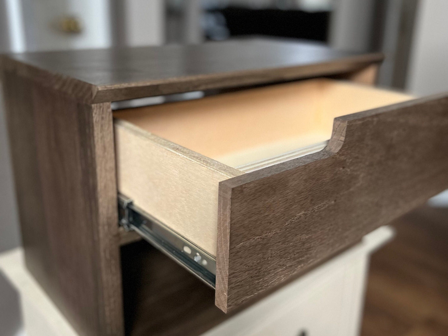 Floating nightstand w/ drawer and shelf